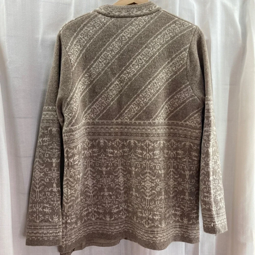 Pendleton Lambswool Blend Knit Zip Up Cardigan Sweater‎ Floral Pattern - Picture 2 of 7